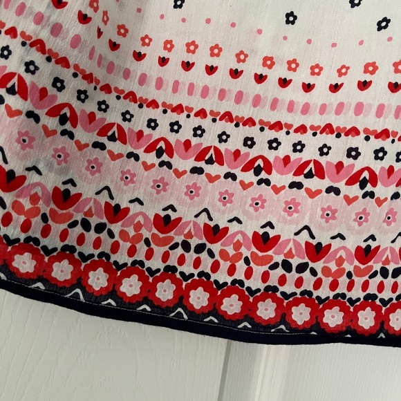 Boden Gauzy Cotton Boden Peasant Blouse Colorful Bohemian Size 6 Travel Resort - Picture 5 of 7